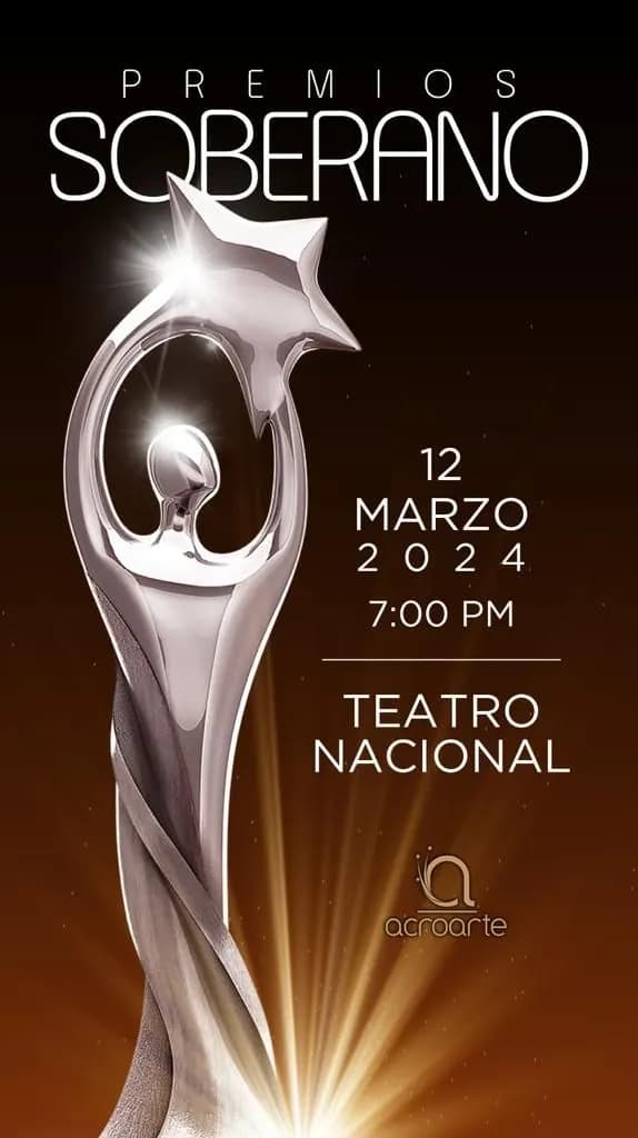 Acroarte anuncia para marzo la 39ª entrega de Premios Soberano 2024