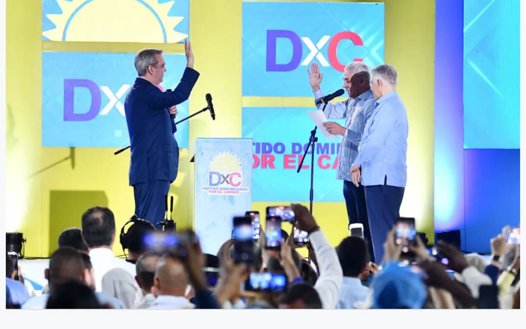 Proclaman a Luis Abinader candidato presidencial de DxC y el PRI.