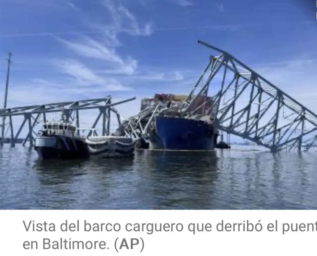 Recuperan un tercer cuerpo de los restos del puente en Baltimore