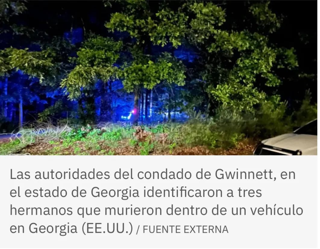 Identifican a tres niños dominicanos muertos en un parque de Georgia