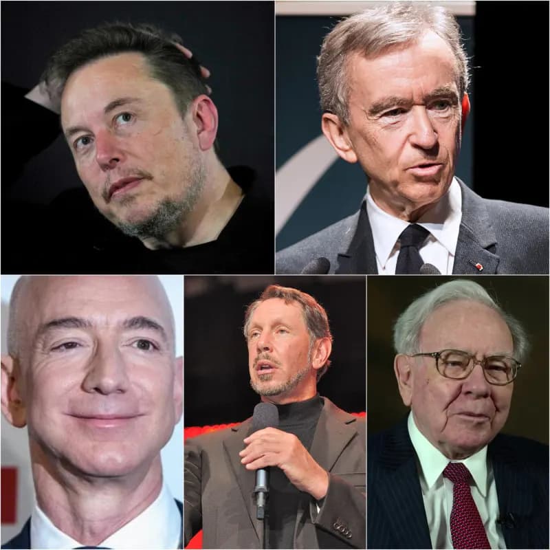 La riqueza de los cinco hombres más ricos se ha duplicado desde 2020, según informe de Oxfam