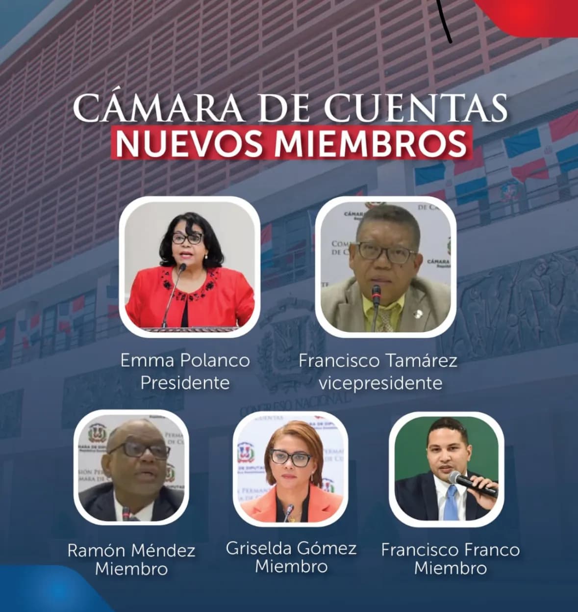 Emma Polanco, la nueva presidente de la Cámara de Cuentas